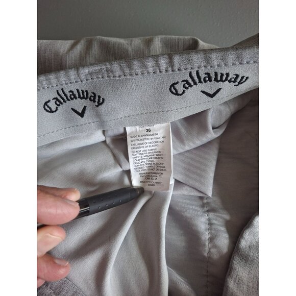Callaway Casual Dress Shorts Mens Size 36 Light Gray - Picture 3 of 8
